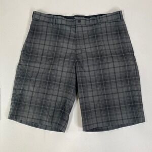 Nike Golf Tour Performance Shorts‎ Plaid DRI-FIT Gray Size 38